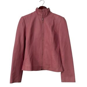 Loewe Pink‎ Lambskin Leather Jacket Size 40